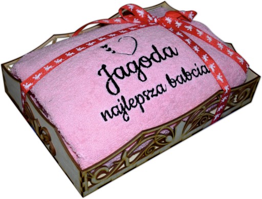 RĘCZNIK HAFT IMIĘ NA ŚWIĘTA BABCIA DZIADEK