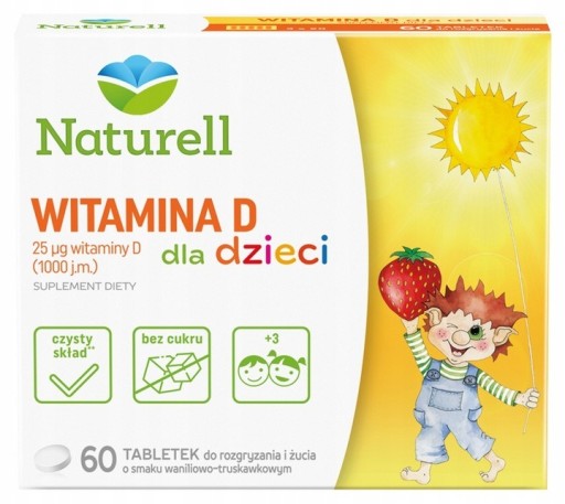 Naturell Witamina D dla dzieci 60 tabletek