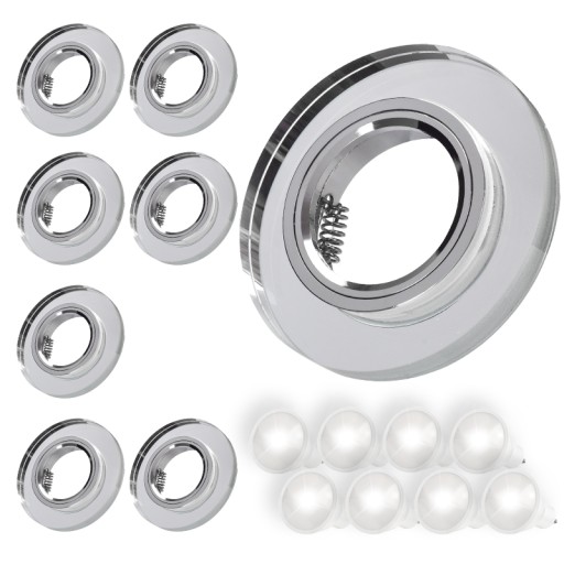 8x OPRAWKA DO HALOGENÓW ŻARÓWEK LED Z KABLEM GU10