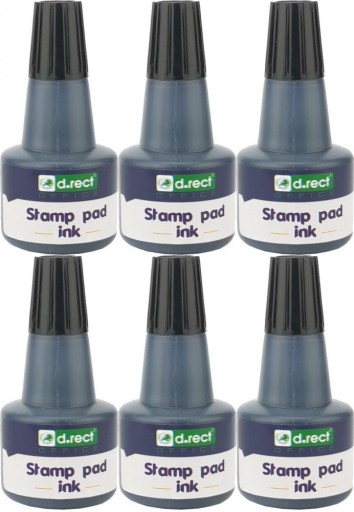 TUSZ do STEMPLI pigmentowy CZARNY butelka 25ml x6