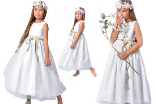Sukienka komunijna TIFFANY wesele ślub 134/140