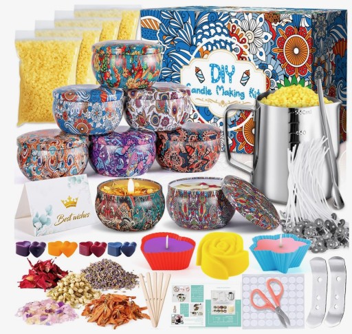 ZESTAW DO ROBIENIA ŚWIEC WYROBU ŚWIECZEK ZAPACHOWYCH SOJOWYCH WOSK DIY XXL
