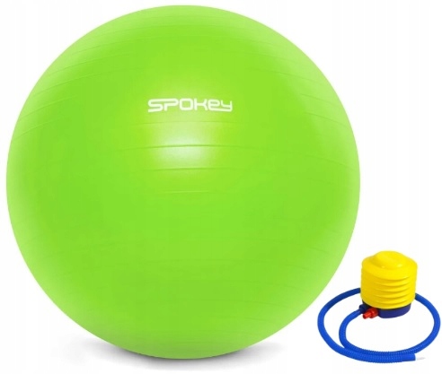 PIŁKA GIMNASTYCZNA Z POMPKĄ SPOKEY 65CM ZIELONA