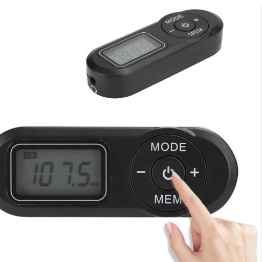 DSP MINI RADIO PRZENOŚNE RETRO BUDZIK FM LCD