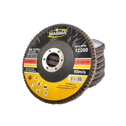 Tarcze szlifowania metalu lamelka 125mm gr 100 10s 80 listków
