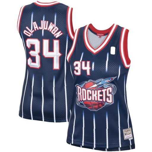 Koszulka Hakeem Olajuwon Navy Houston Rockets Hardwood Classics, L
