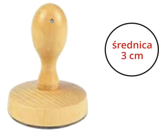 SAM GRYF PIECZĄTKA RĘCZNA LOGO STEMPEL GRAFIKA ŚR 3 CM