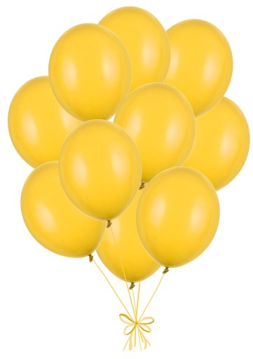BALONY lateksowe ŻÓŁTE pastelowe 30cm 10szt