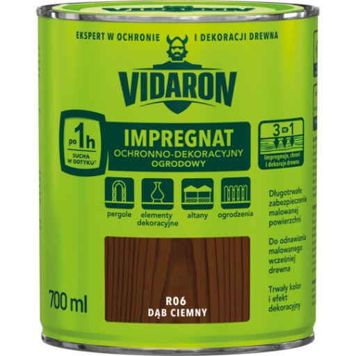 VIDARON IMPREGNAT OGRODOWY 0,7 L DĄB CIEMNY