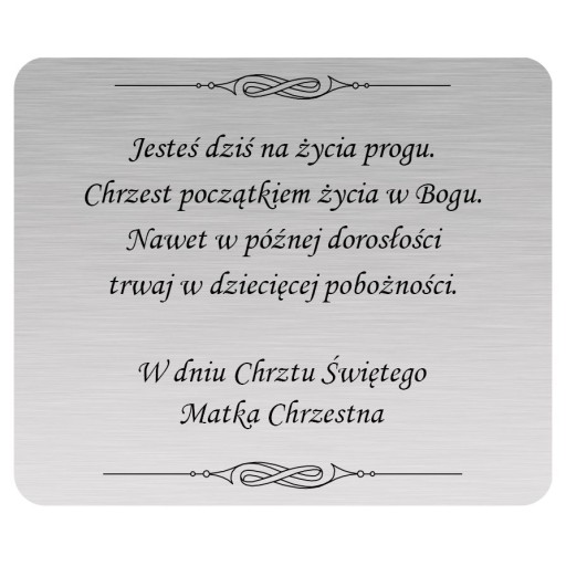 Grawer gotowe życzenia na Chrzest Matka Chrzestna