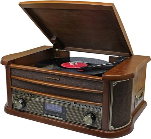 Gramofon Radio CD-MP3 Kaseta USB 75 Omów Soundmaster NR545DAB+
