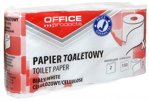 PAPIER TOALETOWY CELULOZOWY, BIAŁY, 8 ROLEK, 15M