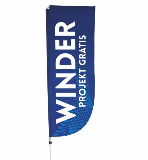 Flaga Reklamowa prostokątna Winder 450x90cm żagiel