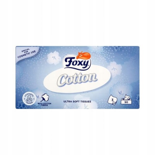 Chusteczki higieniczne Foxy Cotton 3w. 90 szt.