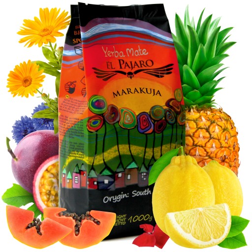 Yerba Mate El Pajaro Maracuya Tropical 1kg 1000g