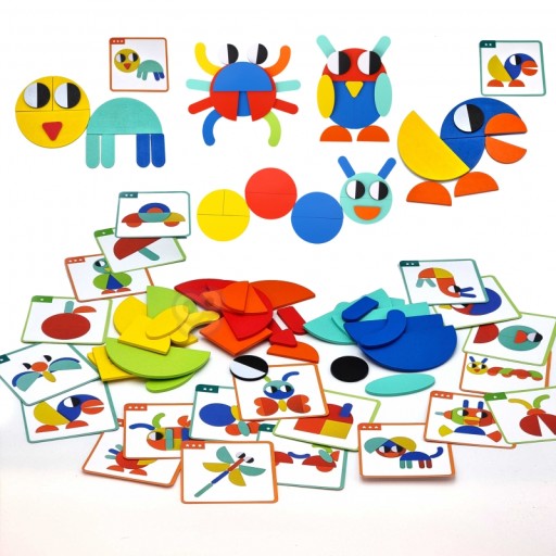 Układanka Logiczna 40 Wzorów KSZTAŁTY Puzzle EDU