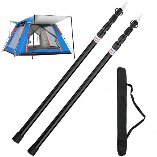 DRĄŻKI NAMIOTOWE TELESKOPOWE REGULOWANE ALUMINIUM 90-235 CM ZESTAW 2 PCS