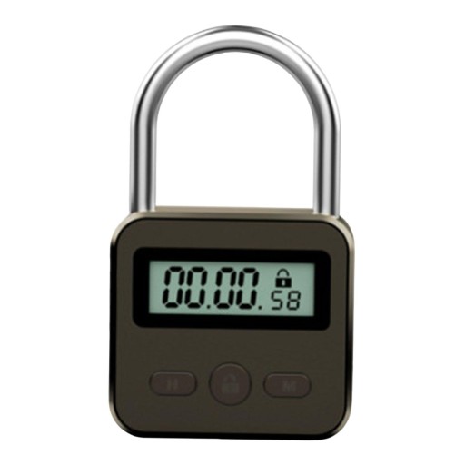gardendecor2016 LCD Display Multifunction Electronic Time Metal Dark Gray
