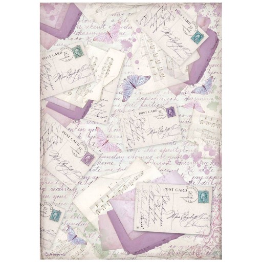 PAPIER RYŻOWY A4 Stamperia - Provence listy