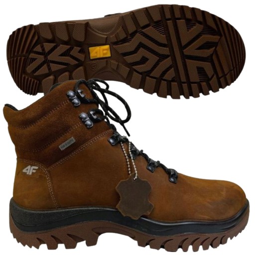 BUTY ZIMOWE MĘSKIE OCIEPLANE 4F TRAPERY WODOODPORNE MEMBRANA r. 44