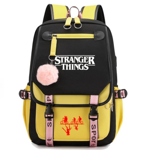 NOWE PLECAK SZKOLNY TORNISTER STRANGER THINGS USB WZORY A4 DUŻY