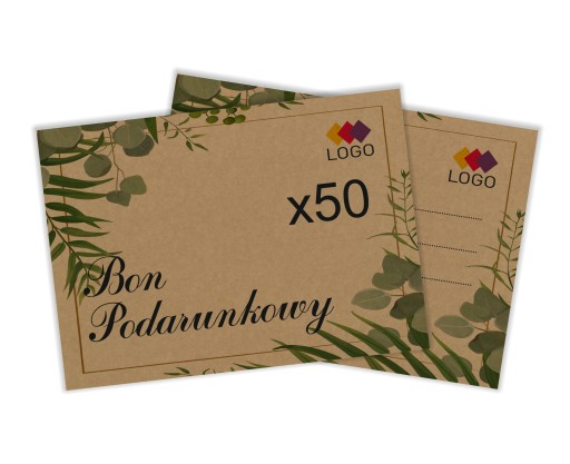 Vouchery Bony Podarunkowe + koperty EKO A6 50szt