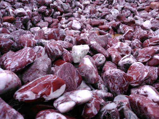 KAMIEŃ OZDOBNY OTOCZAK CZERWONY GRECKI NATURALNY PIĘKNY 4-8 CM 5 KG