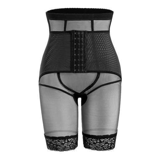 Majtki damskie bezszwowe Butt Lifter Wyściełane koronkowe figi Butt Black L