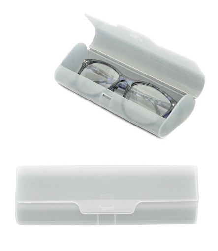 Mleczne ETUI na OKULARY Korekcyjne Futerał TWARDE
