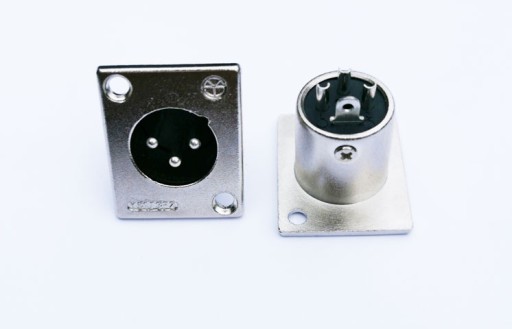wtyk mikrofonowy CANON XLR DMX 3 pin do obudowy