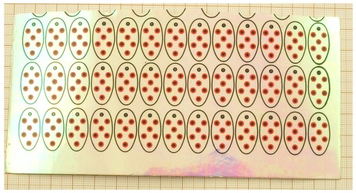 FOLIA HOLOGRAFICZNA Z NADRUKIEM DO PRODUCJI BŁYSTEK WTP-No.064 15x7cm F29