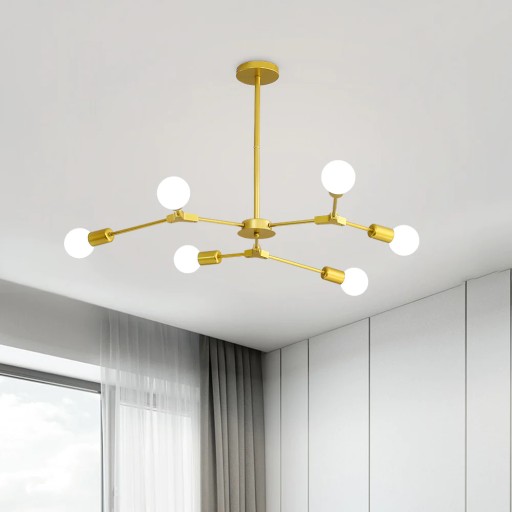 ZYRANDOL ZŁOTY LAMPA WISZĄCA SUFITOWA E27 RETRO DO SALONU