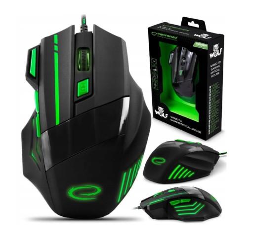 MYSZ MYSZKA GAMINGOWA DLA GRACZY 2400 DPI RGB LED