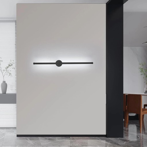 LAMPA LINIOWA SCIENNA LED KINKIET CZARNY 6500K NOWOCZESNA DO SALONU 8W