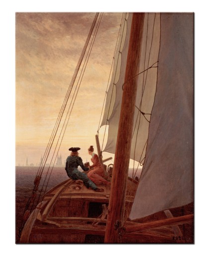 Na żaglowcu - Caspar David Friedrich płótno canvas