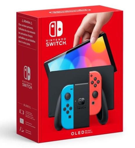 Nintendo Switch (model OLED) Neonowy błękit i Neonowa czerwień