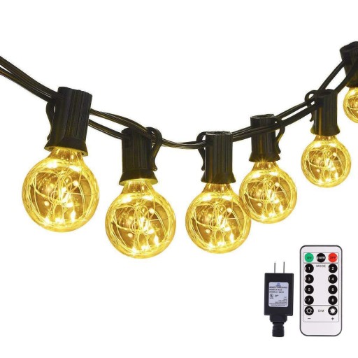 G40 Wieniec Ogrodowy 30 LED Szklana żarówka