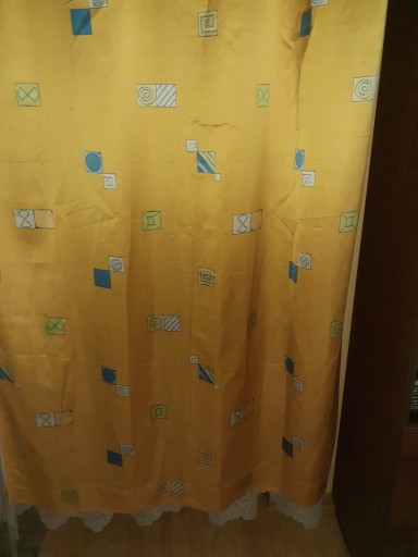 Zasłony na taśmie 2 szt jak satyna 132 x 224 cm żółte jak nowe