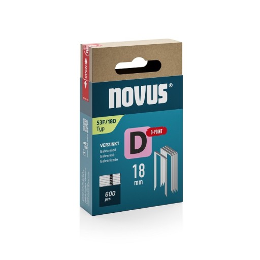 Zszywki typ D 53 F 11.3 x 18mm D super stabilne 600szt. Novus