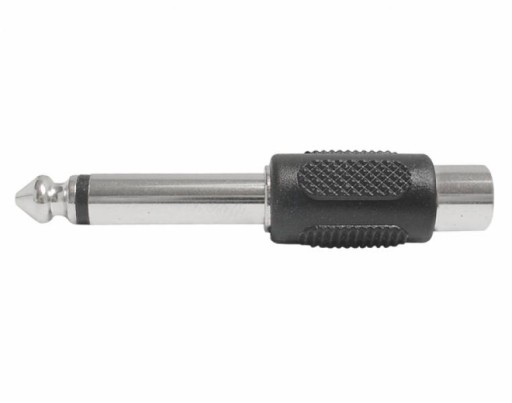 Przejściówka jack 6,3mm mono - cinch / RCA