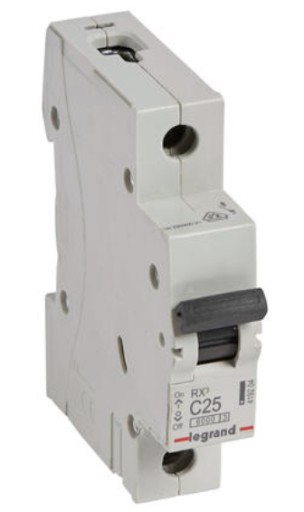 WYŁĄCZNIK NADPRĄDOWY RX3 1P C 25A 6000A Legrand