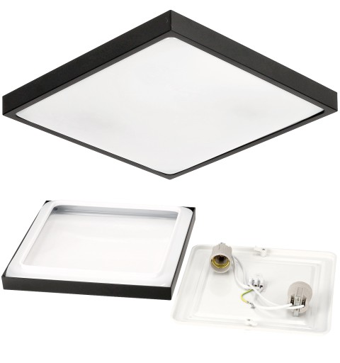Plafon LED Lampa Sufitowa 2xE27 CZARNA IP20 LARI-S