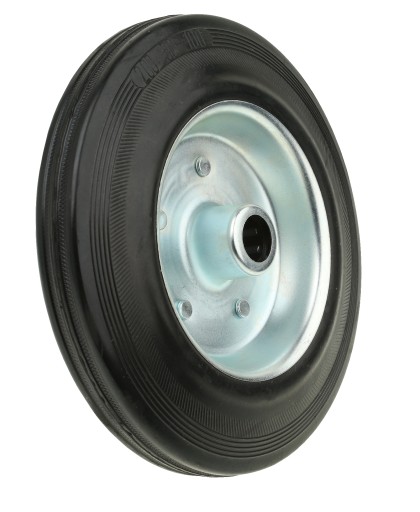 KÓŁKO DO WÓZKA 200 mm KOŁO JEZDNE GUMOWE PEŁNE METALOWE OTWÓR 20 mm