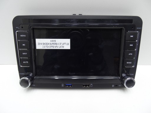 RADIO 2 DIN WYŚWIETLACZ SKODA SUPERB II LIFT