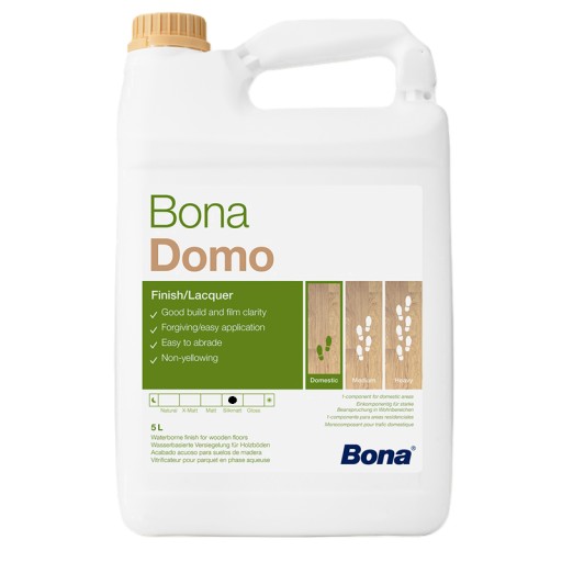 BONA DOMO - LAKIER DO PODŁÓG DREWNIANYCH PARKIETU - PÓŁMAT (SILKMATT) - 5L