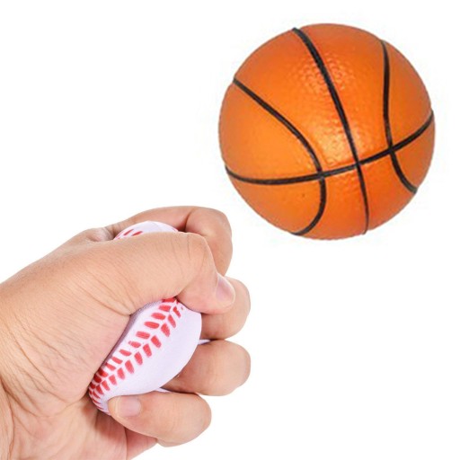 PIŁKA PIANKOWA SPORT KOLOROWA ZABAWKA ANTYSTRESOWA LEKKA MIĘKKA 6cm