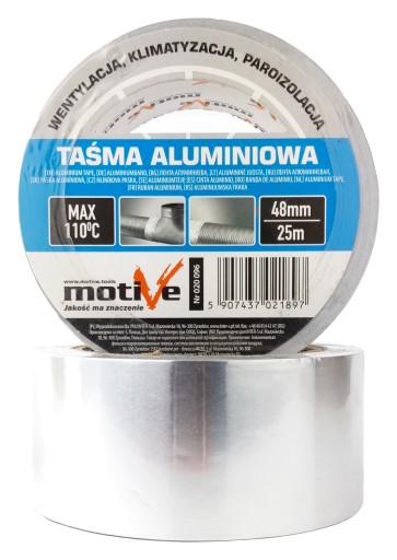 TAŚMA ALUMINIOWA SAMOPRZYLEPNA WYSOKOTEMPERATUROWA