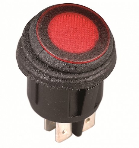 PRZEŁĄCZNIK ON-OFF CZERWONY LED IP65 12V