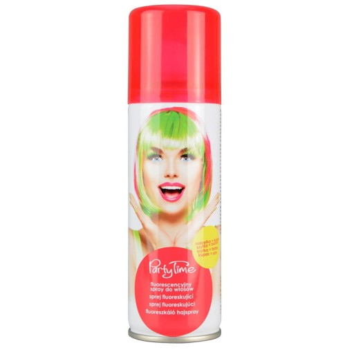 NEONOWY SPRAY DO WŁOSÓW CZERWONY 125 ML LAKIER ZMYWALNY