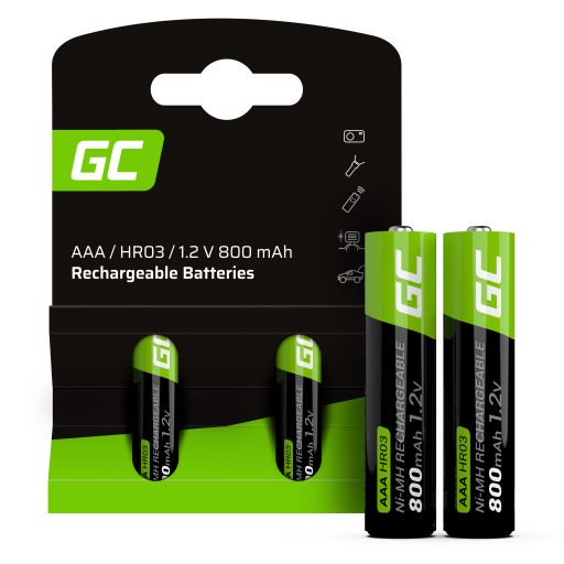 2x AKUMULATORKI AAA R3 800mAh GREEN CELL BATERIE DO LAMP SOLARNYCH PALUSZKI